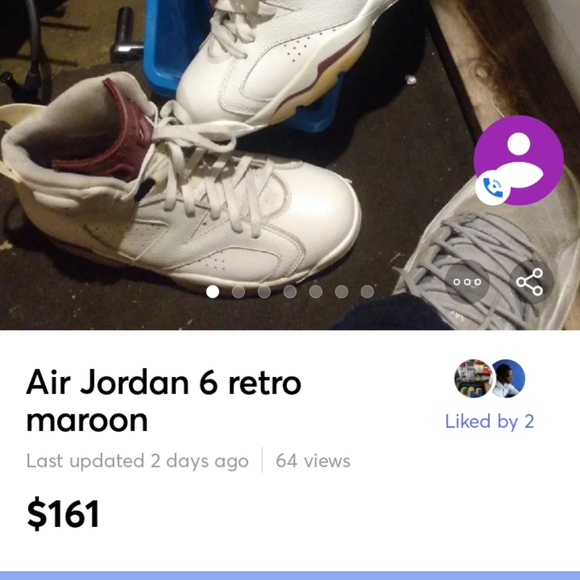 Nike Air Jordan 6 Retro Maroon main image 2